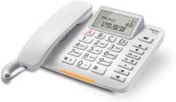 Gigaset DL380 Telefono Fijo para Pared o Sobremesa - Pantalla 3 Lineas - Teclas Grandes - Control de Volumen