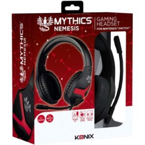 Konix Mythics Nemesis Auriculares Gaming con Microfono para Nintendo Switch - Almohadillas Acolchadas - Diadema Ajustable - Cable de 1.50m