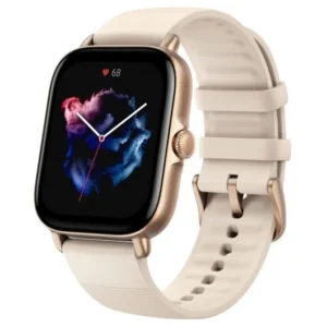 Amazfit GTS 3 Mini Reloj Smartwatch - Pantalla Amoled 1.75" - Caja de Aluminio - Bluetooth 5.1 - Resistencia al Agua 5 ATM - Color Blanco Marfil