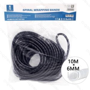 Organitzador Cables 6mm*10 metres Negre