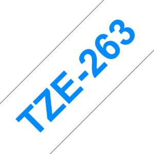 Volver a página anteriorBrotherRotuladoras (Cintas)P-touchBR-TZE263 Brother TZe263 Cinta Laminada Generica de Etiquetas - Texto azul sobre fondo blanco - Ancho 36mm x 8 metros