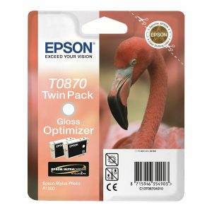 Epson T0870 Pack de 2 Optimizadores de Brillo Cartuchos de Tinta Originales - C13T08704010