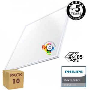 PACK 10 Panel LED 60x60 44W - Philips CertaDrive - CRI+92- ENEC05