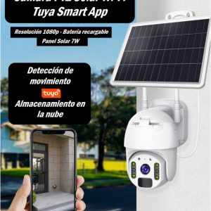 Cambra PTZ Solar WiFi 1080P lent 3.6mm Tuya Smart App Amazon Alexa Google Home