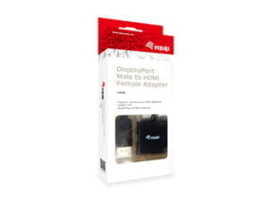 Equip Adaptador DisplayPort Macho a HDMI Hembra - Resolucion hasta 1080p - Longitud 15cm - Color Negro