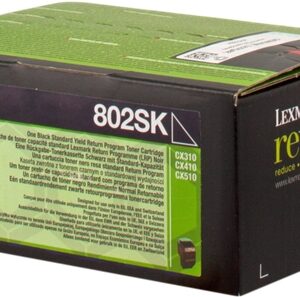 Lexmark CX310/CX410/CX510 Negro Cartucho de Toner Original - 80C2SK0/80C2SKE/802SK