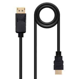Nanocable Cable Conversor DisplayPort Macho a HDMI Macho 2m - Color Negro