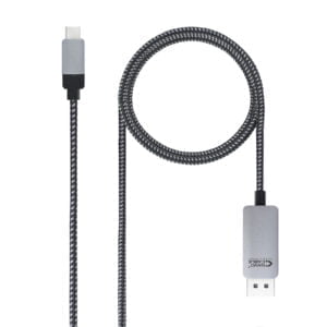 Nanocable Cable Conversor USB-C Macho a DisplayPort Macho 1.80m - Color Negro/Plata
