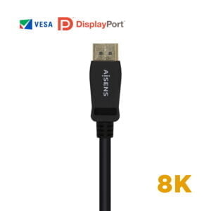 Aisens Cable Displayport Certificado V1.4 8K@60hz - DP/M-DP/M - 2.0m - Color Negro