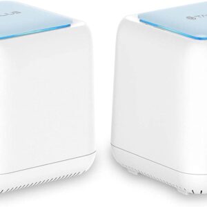 Talius Sistema WiFi Mesh Pack 2 Dispositivos AC 1200 GigaLAN Dual Band - Sensor Tactil - 1x LAN, 1x WAN - Color Blanco/Azul