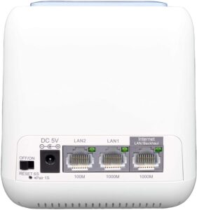 Talius Sistema WiFi Mesh Pack 2 Dispositivos AC 1200 GigaLAN Dual Band - Sensor Tactil - 1x LAN, 1x WAN - Color Blanco/Azul