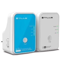 Talius PLC500WKIT-V2 Kit Adaptadores AV 500Mbps + AV 300Mbps WiFi - Hasta 300m - Color Blanco