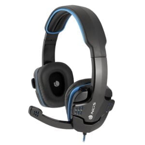 NGS GHX-505 Auriculares Gaming con Microfono - Microfono Plegable - Diadema Ajustable - Altavoces de 40 mm - Cable de 2m - Color Negro/Azul